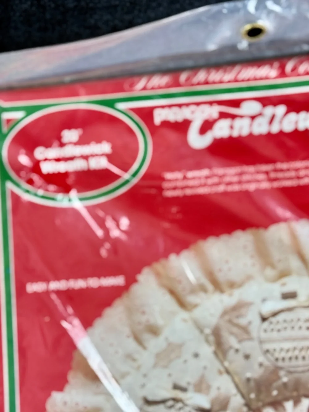 New 1983 Paragon Needlecraft Kit Candlewick Plus 20in Wreath Sealed Package